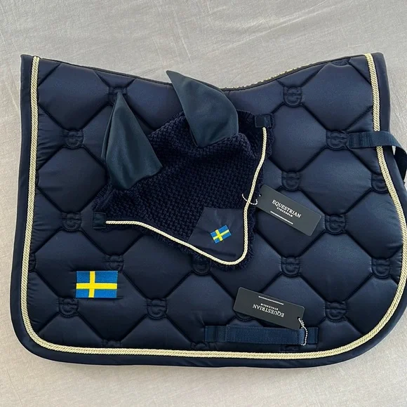 Equestrian Stockholm Jump pad & Ear Bonnet - Picture 1 of 2